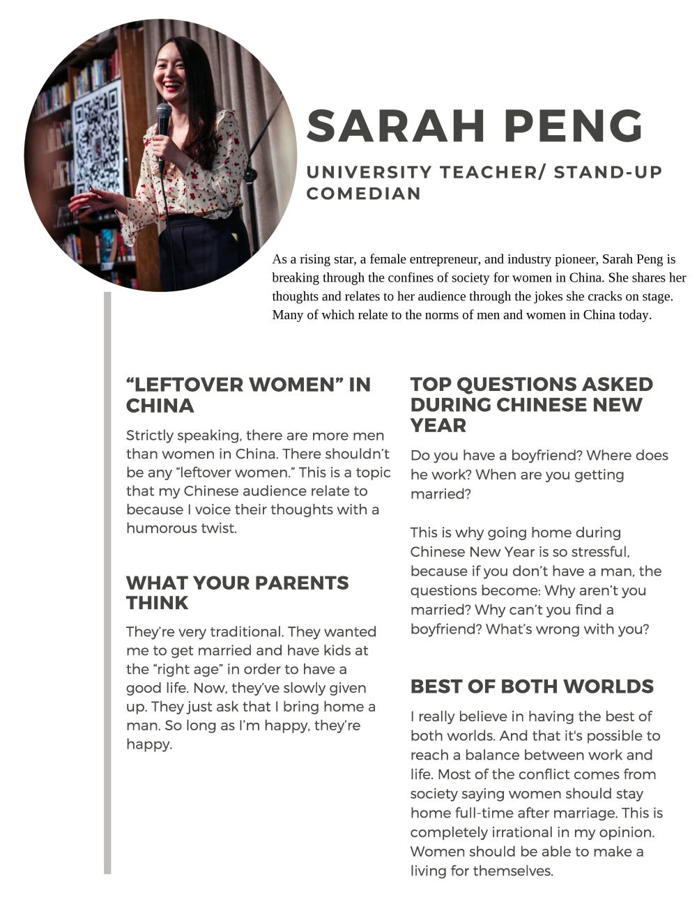 Sarah Peng Infographic